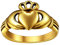 FaithHeart Damen Mädchen goldener Claddagh Ring Irischer Herz Versprechen Fingerring BFF Fingerring Ehering Verlorbungsring Paarring