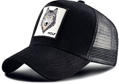 Baseballcap Meshcap Kappe 6 Panel Mesh Kappe Breathable Verstellbar Baseballmütze Truckercap für Herren und Damen (Weiß schwarz)