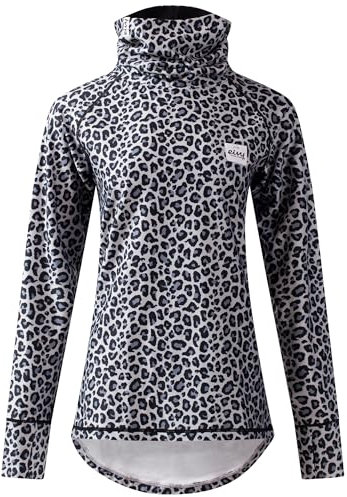Eivy Damen Icecold Gaiter Top Yoga Shirt, Snow Leopard, L EU