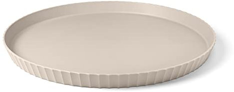 Blim Plus Vassoio rotondo di Design Atena ø40cm tortora opaco (Moka) in plastica 100% riciclabile, Non Tossico, Lavabile in Lavastoviglie, per Aperitivi, Antipasti, Formaggi, adatto al Microonde
