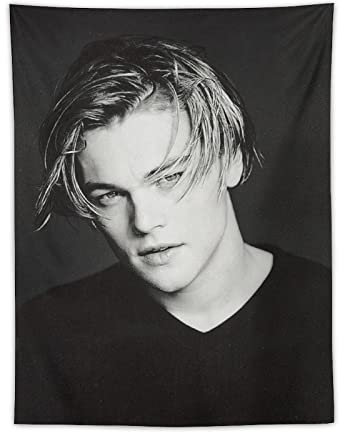 Leonardo DiCaprio berühmter amerikanischer Schauspieler, junges Poster, berühmter Kunstdruck, Polyester-Gemälde, Wandteppich, Schlafzimmer, Heimdekoration, Geschenkzimmer, ästhetisch, 76,2 x 101,6 cm