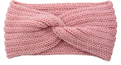 Haarbinder mit Haarreifen Winter Women Cable wärmer weiches Ohr Stretch Headband Stirnband Wolle (Pink, One Size)