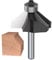 ROOCBIT 45 Degree Chamfer Bevel Edging Router Bit Chamfer Router Bit with 1/4 Inch Shank 5/8 Inch Cutting Edge Length Woodworking Milling Cutter