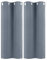 PiccoCasa 2er Set Vorhang Blickdicht Gardinen mit Ösen Verdunkelungsvorhang Kurz Scheibengardine Bistrogardine Modern für Küche Büros Wohnzimmer Schlafzimmer Grau 114H×66B cm