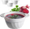 KADAX Lot de 3 bols à soupe en verre renforcé, 650 ml, 18,5 x 14 x 8 cm, avec double poignée, pour soupes, crèmes, bouillons (650 ml)