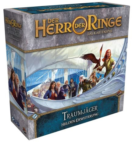 Fantasy Flight Games, Der Herr der Ringe: LCG – Traumjäger, Helden-Erweiterung, Expertenspiel, Kartenspiel, 1-4 Spieler, Ab 14+ Jahren, 30 Minuten je Spieler, Deutsch