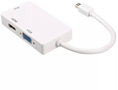Xingdianfu Mini DP DisplayPort a HDMI VGA DVI Adaptador Cable 3 en 1 Thunderbolt para MacBook