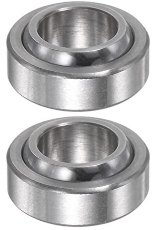 sourcing map 2Stk GE12C Sphärisch Schlicht Lager 12mmx22mmx10mm Versiegelt Sphärisch Radiales Kugellager