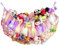 Large Teddy Hammock Stuffed Animal Net or Hammock with Light Wall Hanging Organizer for Kid Room Toy Storage Net Bedroom Playroom Plush Toy Holder-(pink)
