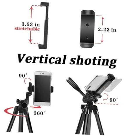 Mikikit Kamerastativ Tragbar Verstellbar Fotoständer Dreieckige Halterung Für Handykamera Schwarz