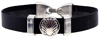 BDM - Armband Camino Santiago de Compostela, Galicien, Jakobsmuschel., 28 cm, Silber Muschel Silberfarben