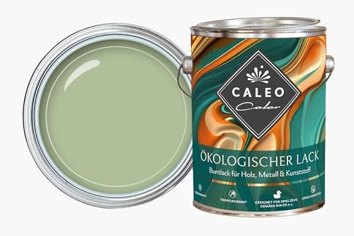 Caleo Color Sage Green Paint, 0.15 Litres, Ecological Paint for Furniture, Natural, Solvent-Free, Suitable for Toys