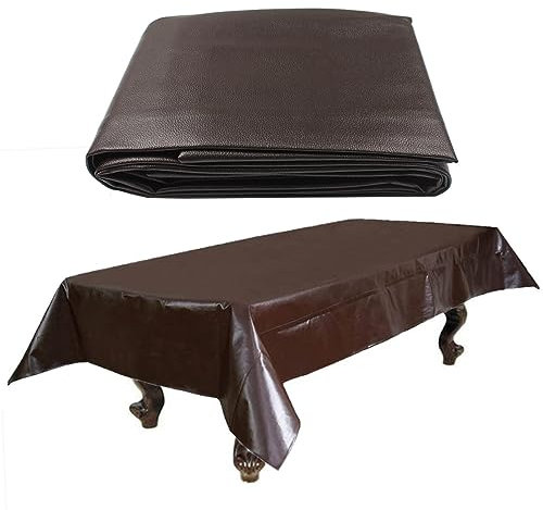 HLGKBY Billardtisch-Staubschutz, Staubschutztuch, Abdeckung, zusammenklappbarer Billardtisch, Billardtisch-Abdeckungen, 6–12 Fuß Tischdecke, Tischdecken, Outdoor-Tischdecken, speziell 10ft Brown
