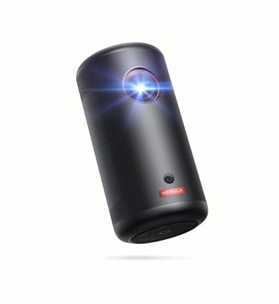 NEBULA Capsule 3 GTV Projecteur, Netflix sous Licence Officielle, Mini projecteur Intelligent 1080p avec Wi-FI, 2,5 Heures de Lecture, écran 120 Pouces, Dolby Digital, Ultra Portable pour n'importe