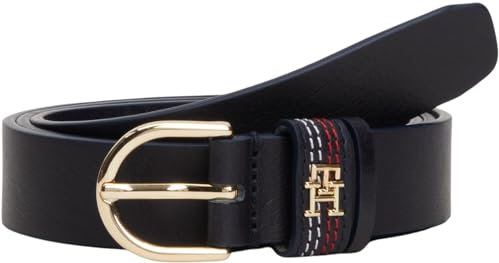 Tommy Hilfiger Damen Gürtel Essential Effortless aus Leder, Blau (Space Blue), 135 cm