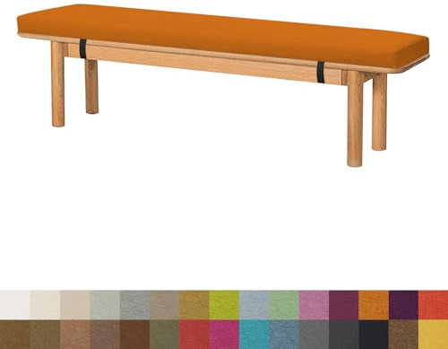 DQWJYYDS Sitzauflage Sitzkissen Bankpolster 150x40x8 cm mit Stuhlkissen abnehmbarem Bezug für Outdoor Gartenmöbel Terrasse Drinnen Sitz Color#13 Orange