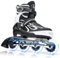 2PM SPORTS Verstellbar Inliner für Kinder Mädchen Jungen, Inline Skates Rollschuhe für Damen Herren Größe 30-33 34-37 38-41 42-44 (White XL)