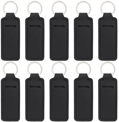 AUEAR, 10 Pack Lip Balm Sleeves Lipstick Holder Chapstick Keychain Holders Gloss for Women and Girls