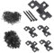 YORKING 200Pcs Composite Decking Clips 8mm Fastener Board Clip Composite Decorative Plate Hidden Fixing Fastener Metal Clip with 100 Stainless Steel Screw for Woodworking Floor Fixing
