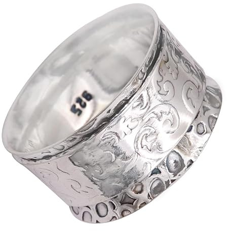 JEWELFORCE Spinner-Ring für Herren und Damen, Spinner-Ring aus 925er-Sterlingsilber, Spinner-Ring, alle Größen, handgefertigter Schmuck JSR-273