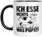 TassenTicker - Ich esse nichts was pupst - Vegan - Veganer - Veganerin - lustig - Tasse mit Spruch - Geschenk - Tierschutz - Vegetarier (Schwarz)
