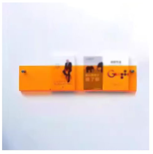 Wandhängender Zeitschriftenständer, transparenter Acryl-Zeitungsständer, Wandregal, kommerzieller großer Katalog-Dokumentenständer, Bürobedarf-Zeitungsständer ( Color : Orange , Size : L 40cm/15.7in )