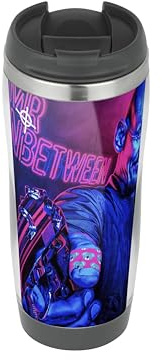 Green Listing LTD Mr Inbetween TV Show Neon - Travel Mug, Thermal Insulated Cup for Hot and Cold Beverages Drinks