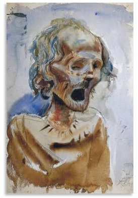 QINGYUAN Poster mit Motiv Otto Dix aus den Katakomben in Palermo II (1923 1924), Kunstdruck auf Leinwand, Wandkunst, moderne Wohnkunstwerke, 60 x 90 cm