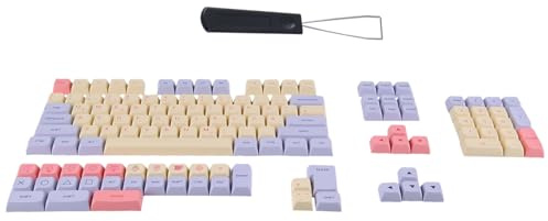 Marran Deutsche Tastenkappen, 136 Tasten, XDA Höhe Tastenkappen für 61/64/68/75/82/84/87/96/98/100/104/108 mechanische Tastatur