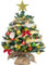 Mini Christmas Tree with LED Lights - 60cm Tabletop Desktop Xmas Tree, Battery Operated, Artificial with Ball Ornaments, Perfect for Home, Kitchen, Office Decoration