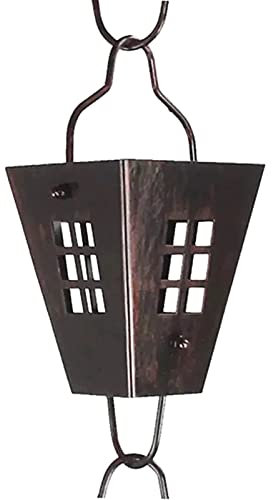 Regenfall-Umsteller, quadratischer Regensammler/Umsteller, Kette für Regenrinne, Drainagekette, Regenwassersammelbecher, personalisierbar