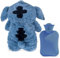 Fluffy Wärmflasche, Cartoon Heißwasserflasche für Kinder, Wärmeflasche Kuschelig, Wärmflasche Weiches Plüsch, Hot Water Bag, Wärmeflasche mit Überzug, Handwärmer für Kinder & Erwachsene (Blau)