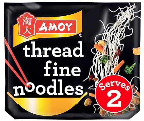 Amoy Straight To Wok Thread Fine Noodles, 2 x 150 g (Pack of 6)