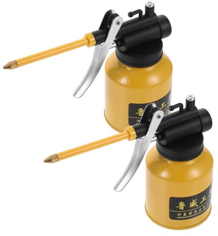 Gatuida High Pressure Oiler Can 250ml Yellow Oil Spray Bottle 2 Pack Suitable for Lubrication and Engine Maintenance