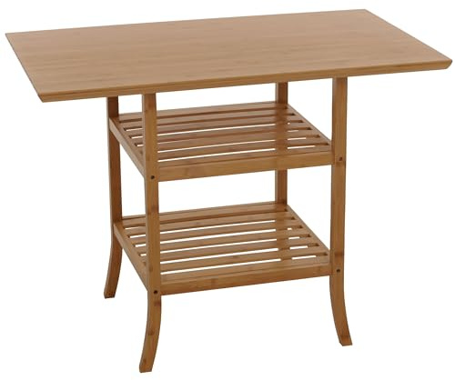 Mendler Bambus Tisch HWC-N84 100x60cm | Balkontisch, Beistelltisch, Esszimmertisch, Mehrzwecktisch, FSC®-Zertifiziert