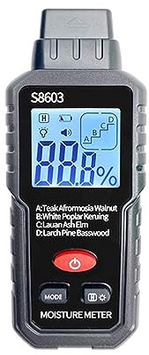 Humidimètre Humidimètre for bois 4-en-1 copeaux de bois détecteur d'humidité for cheveux hygromètre testeur de bois de chauffage menuiserie travail du bois