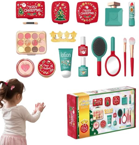 Kinder -Make -up vor, das Spiel Set - Puzzlesimulation Kosmetische Kit, Early Learning Beauty Drama Rollenspielzeug mit Accessoires, Bildungs Weihnachtsgeschenkbox | Fun Make -up -Spielset für Mädch
