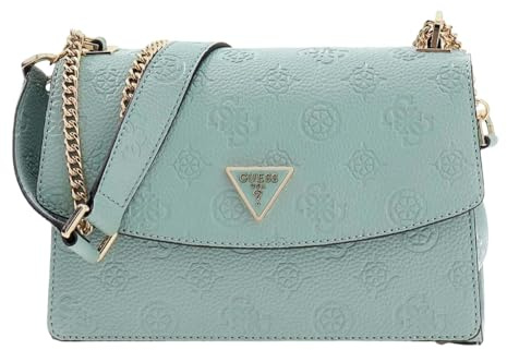 GUESS Schultertasche Umhängetasche Cresidia II Convertible Xbody Flap Bag Light Sage Logo mint