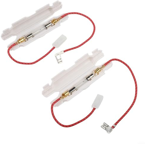NbgrvB Replacement Microwave Oven Fuse Set with 5KV High Voltage Fuses and Holder, Current 0 65 0 9A, 2 Pieces for Repair Use (5KV0.9A)
