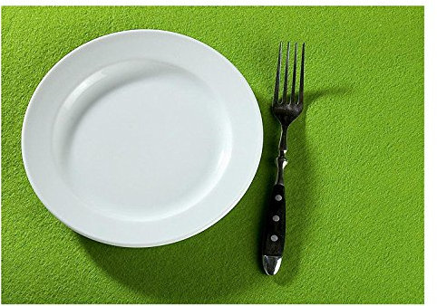 GILDE Tischset Platzset rechteckig 45 x 30 cm Filz Untersetzer 4er Set, Farbe:grün