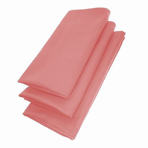 3er Pack Servietten 44cm x 44cm aus 100% Baumwolle in Rosa