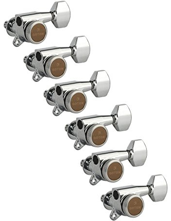 Gotoh Magnum lock-trad Linkshänder, 6 Gitarre Tuner, chrom