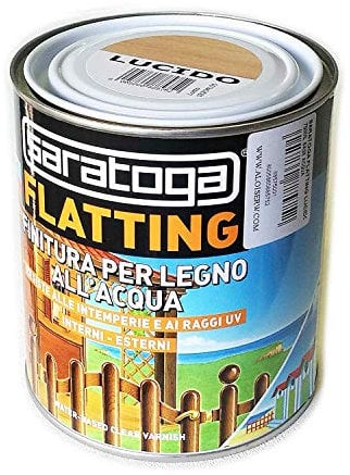 Saratoga flatting 750ml finitura trasparente per legno all'acqua per interni ed esterni (opaco)
