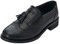 ANUFER Mujer Piel Genuina Borla Mocasines Elegante Brogues Slip-On Zapatos de Salón SN02770 Negro EU38.5