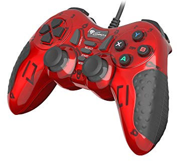Genesis Mangan 200 Gamepad Controller PC USB cable con 15 teclas y Force Feedback