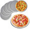 6 Packs Aluminum Alloy Pizza Pan with Holes, 9 Inch Commercial Grade Pizza / Baking Screen for Oven Round Pizza Crisper Tray Pizza Baking Tray for Home Restaurant, Seamless (9-Inch, Pack of 6)