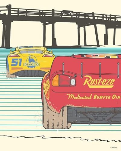 Komar Wandbild von Disney - Cars Strengthen Together - Größe: 40 x 50 cm (ohne Rahmen) - Dekoration, Kinderzimmer, Poster, Kunstdruck