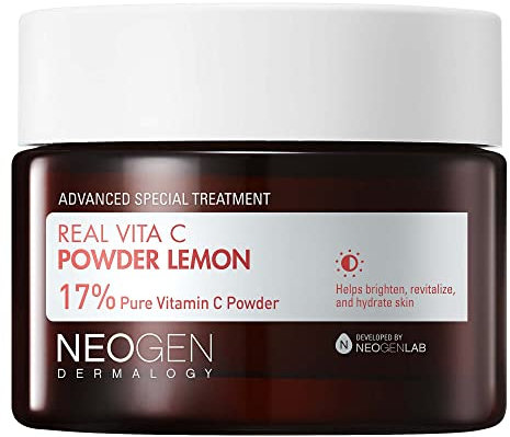 DERMALOGY by NEOGENLAB Vita C Powder Lemon (20 g) –Mischung zur Verstärkung anderer Gesichtspflegeprodukte – Aufhellendes und strahlendes Vitamin-C-Pulver für die Haut mit 17% Ascorbinsäure
