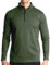 Men's 1/4 Zip Sports Long Sleeve Sweatshirt Casual Gym Running Quick-Dry Polo Shirts Outdoor Warm Walking Fishing Tops Green XXL