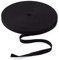 Craftdady 10 mm Baumwoll-Twillband, weiches Schrägband, 0,9 cm, Fischgräten-Gurtband, Wimpelkette für Bastelarbeiten, Schwarz, 45,7 m